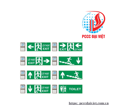 Biển chỉ dẫn thoát nạn YiFei một mặt chỉ xuống YF-1018