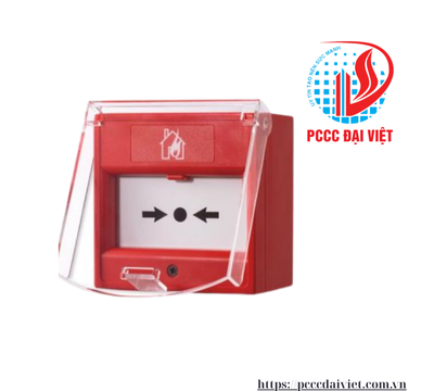 – Nút ấn khẩn vuông bể kính loại có chụp bảo vệ.