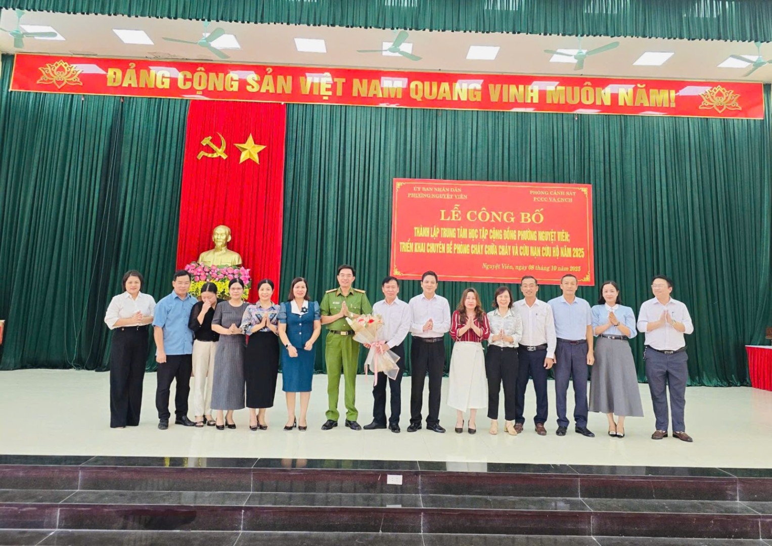 Phường Nguyệt Viên ra mắt Trung tâm học tập cộng đồng về PCCC và CNCH – nâng cao nhận thức, chủ động phòng ngừa cháy, nổ